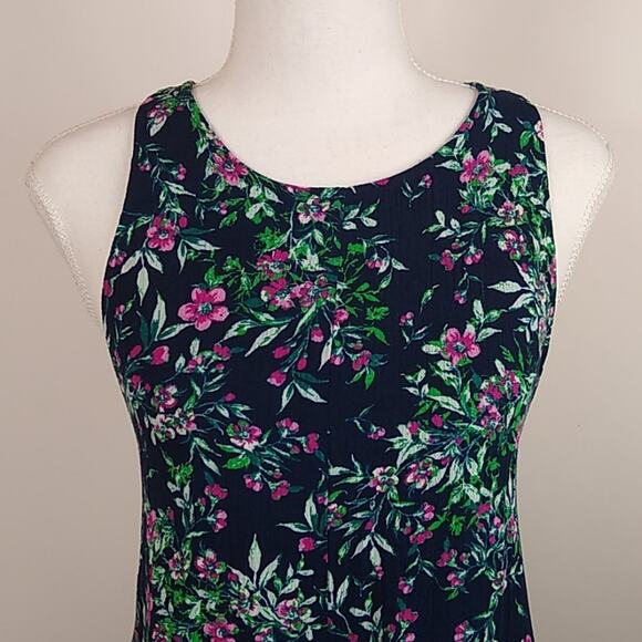 Entro Floral Lace Up High Low Boho Dress Large - Picture 2 of 11